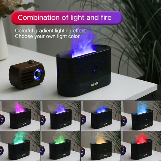 Diffuseur Effet Flamme RGB USB - 7 Couleurs LED Changeantes