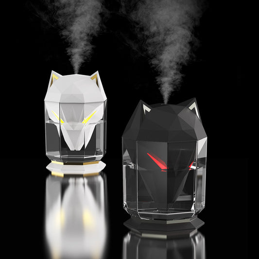Diffuseur d'Huiles Essentielles Ultrasonique War Wolf - Humidificateur LED Multicolore 650ml