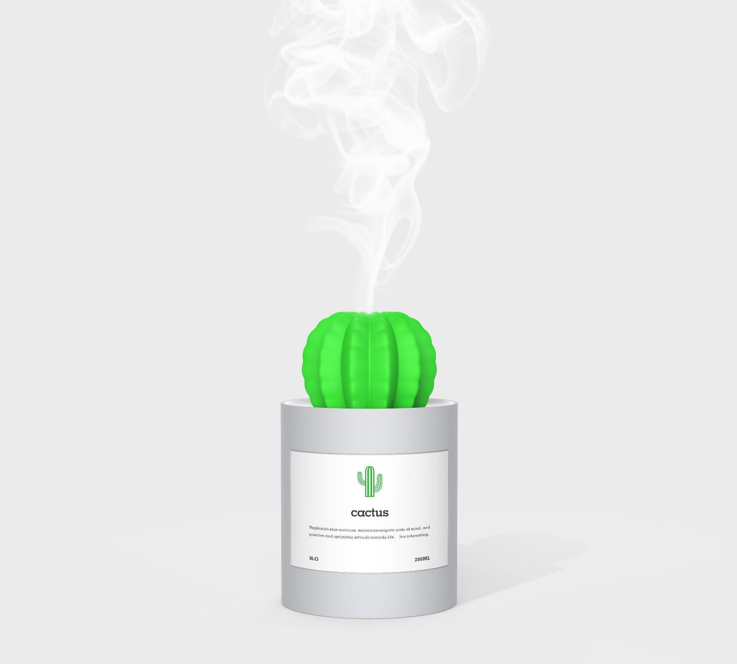 Mini Diffuseur Cactus USB LED - Humidificateur Portable Mignon