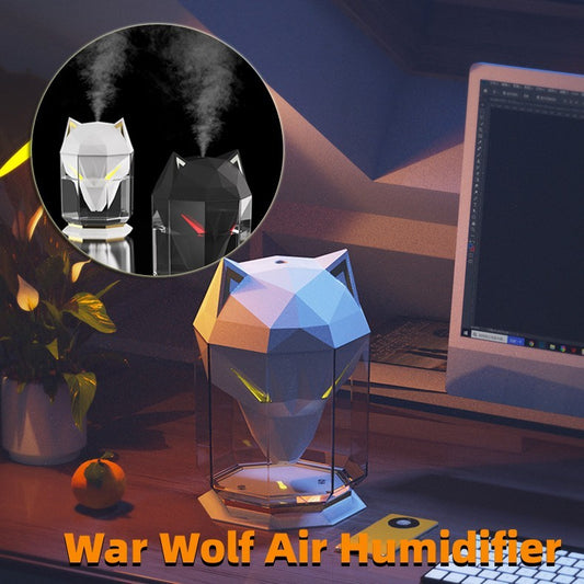 Diffuseur d'Huiles Essentielles Ultrasonique War Wolf - Humidificateur LED Multicolore 650ml