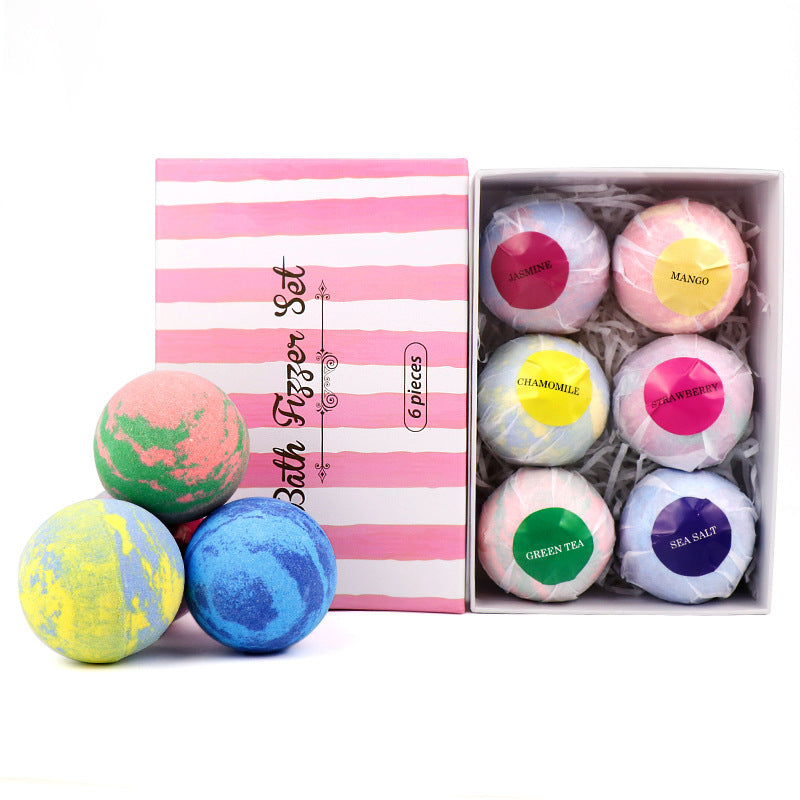 Coffret 6 Bombes de Bain Aromathérapie aux Huiles Essentielles - 60g chacune