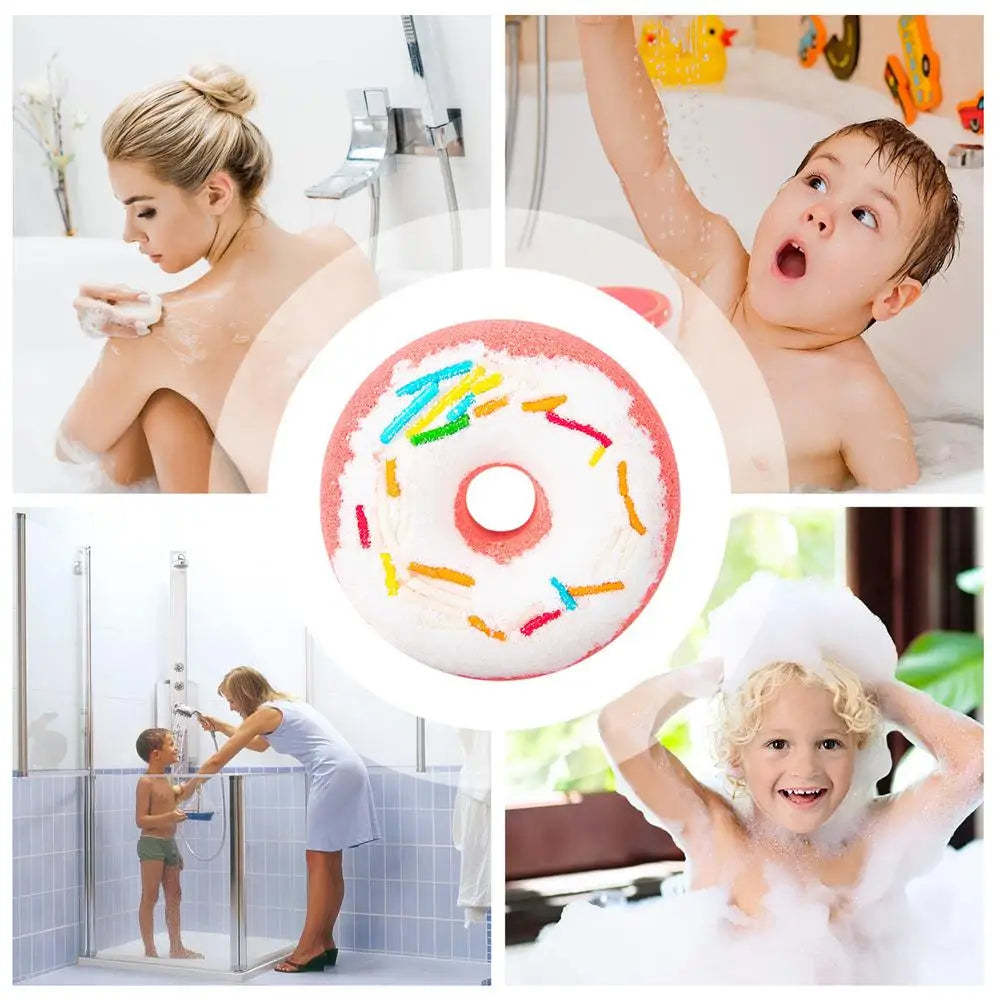 Bombe de Bain Donut Fleurs Séchées - Aromathérapie Naturelle 40g